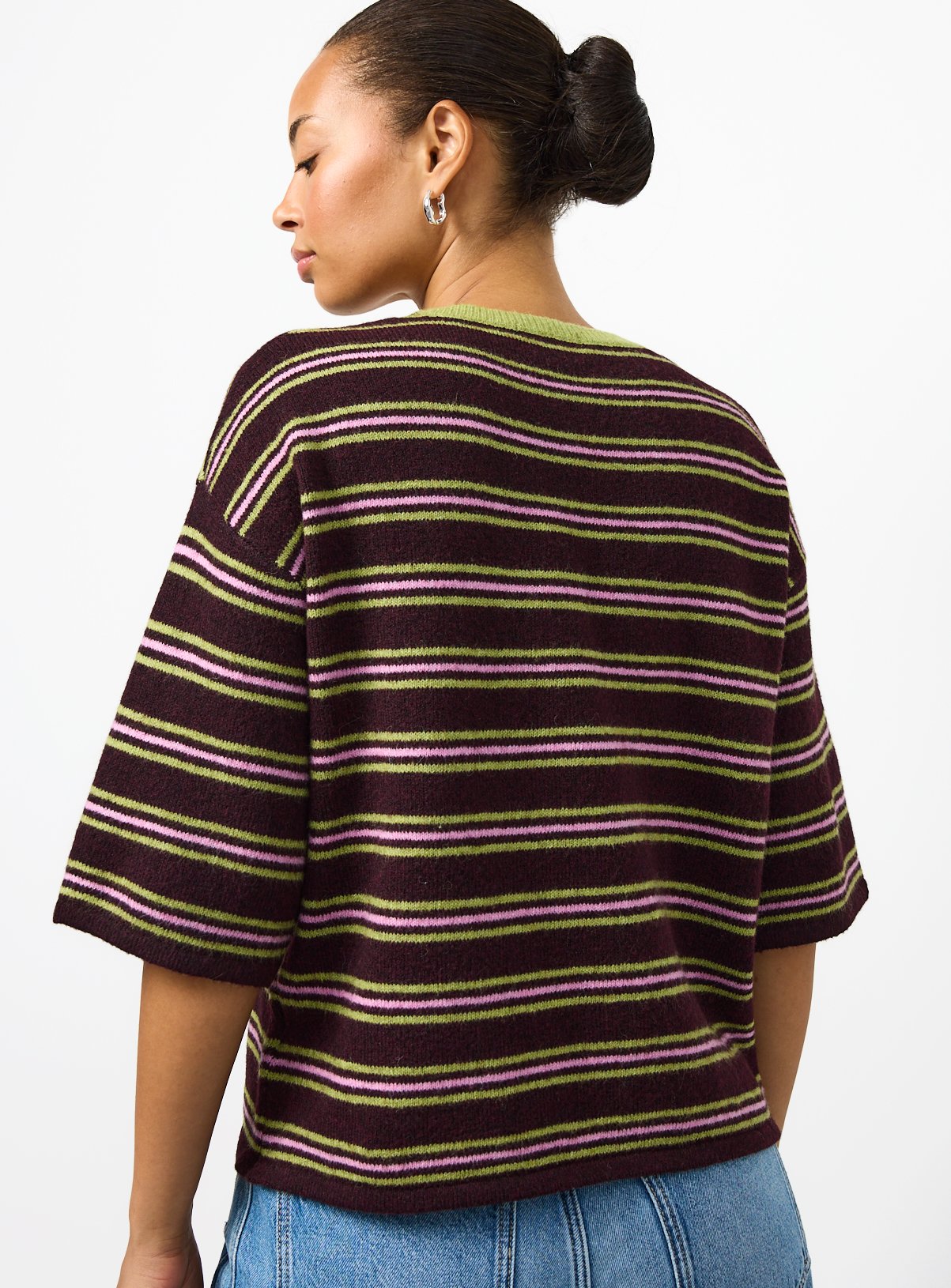 Jewel Stripe Knitted Top S - Image 4 thumbnail